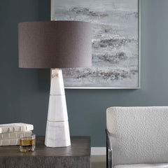 Citadel White Marble Table Lamp - Ornate Home