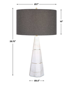 Citadel White Marble Table Lamp - Ornate Home