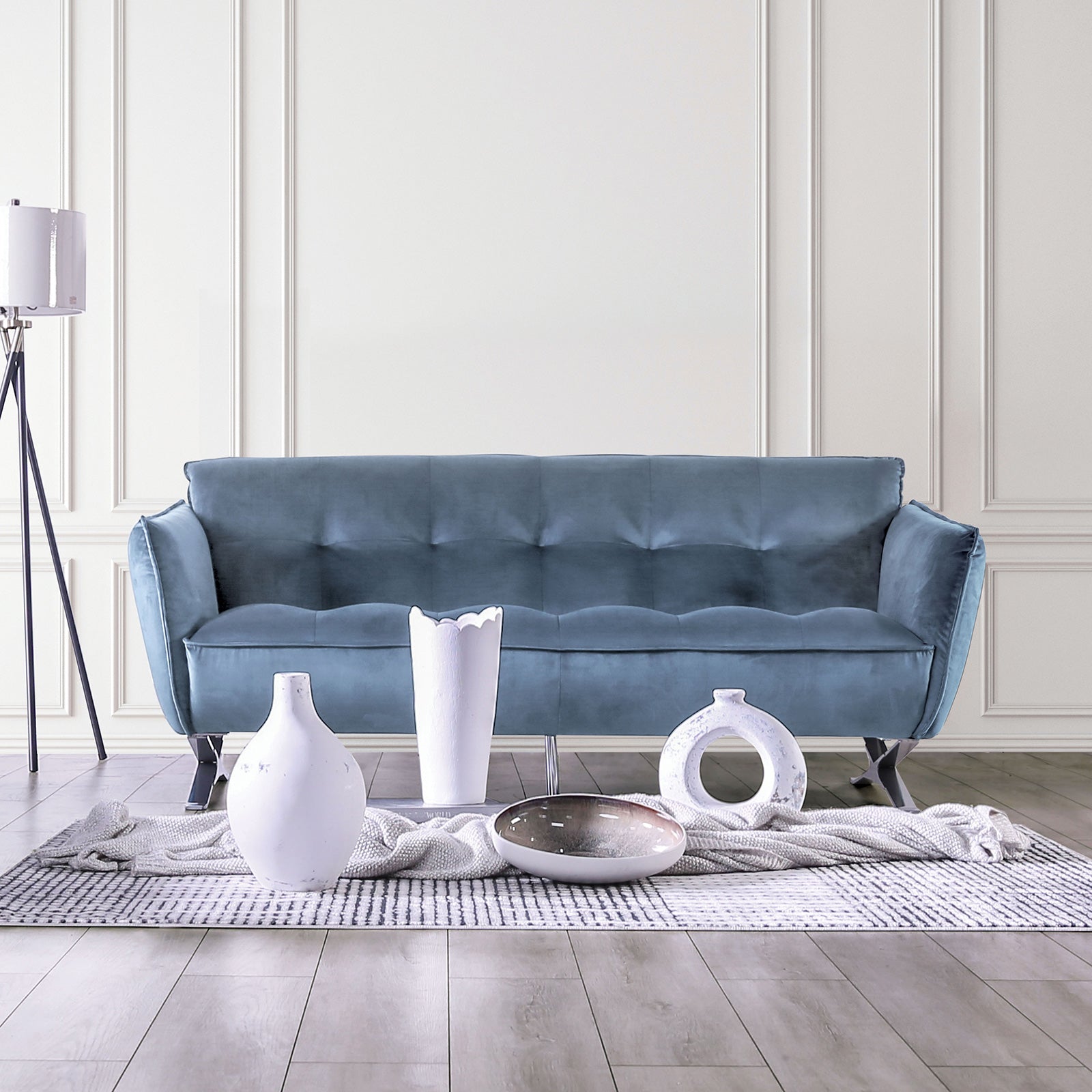 Civellutino Light Blue Sofa & Loveseat - Ornate Home