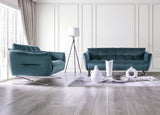 Civellutino Teal Loveseat - Ornate Home