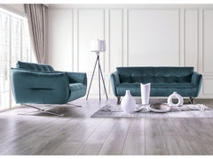 Civellutino Teal Upholstery Living Room Set - Ornate Home