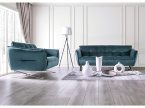 Civellutino Teal Upholstery Living Room Set - Ornate Home
