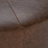 Clair Cocoa Brown 40x40 Round Ottoman - Ornate Home