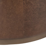 Clair Cocoa Brown 40x40 Round Ottoman - Ornate Home