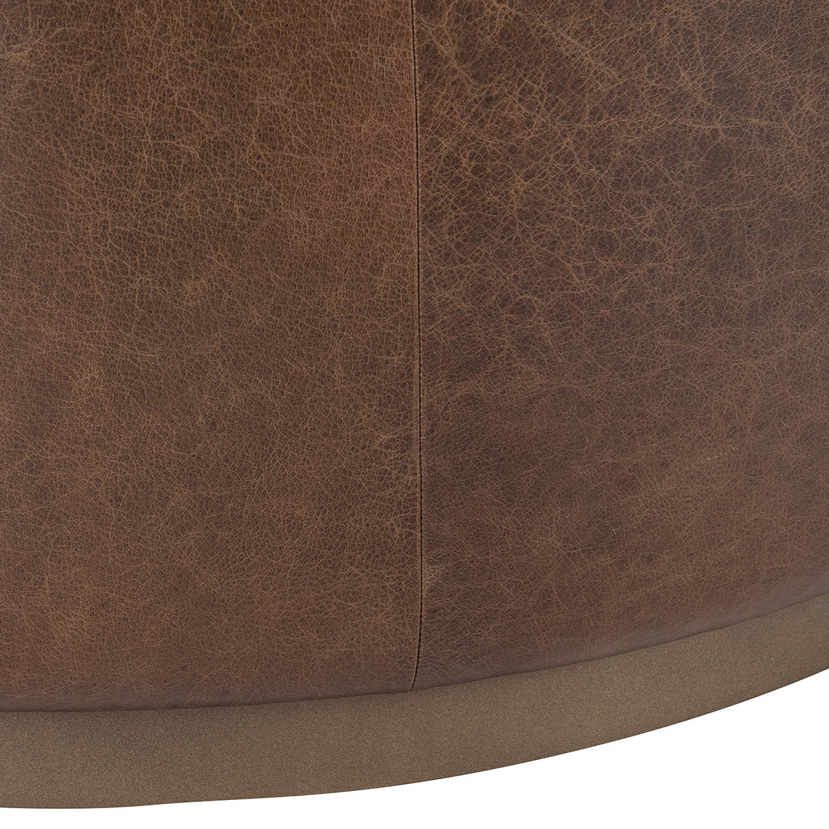 Clair Cocoa Brown 40x40 Round Ottoman - Ornate Home