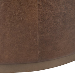 Clair Cocoa Brown 40x40 Round Ottoman - Ornate Home