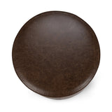 Clair Cocoa Brown Round Ottoman - Ornate Home