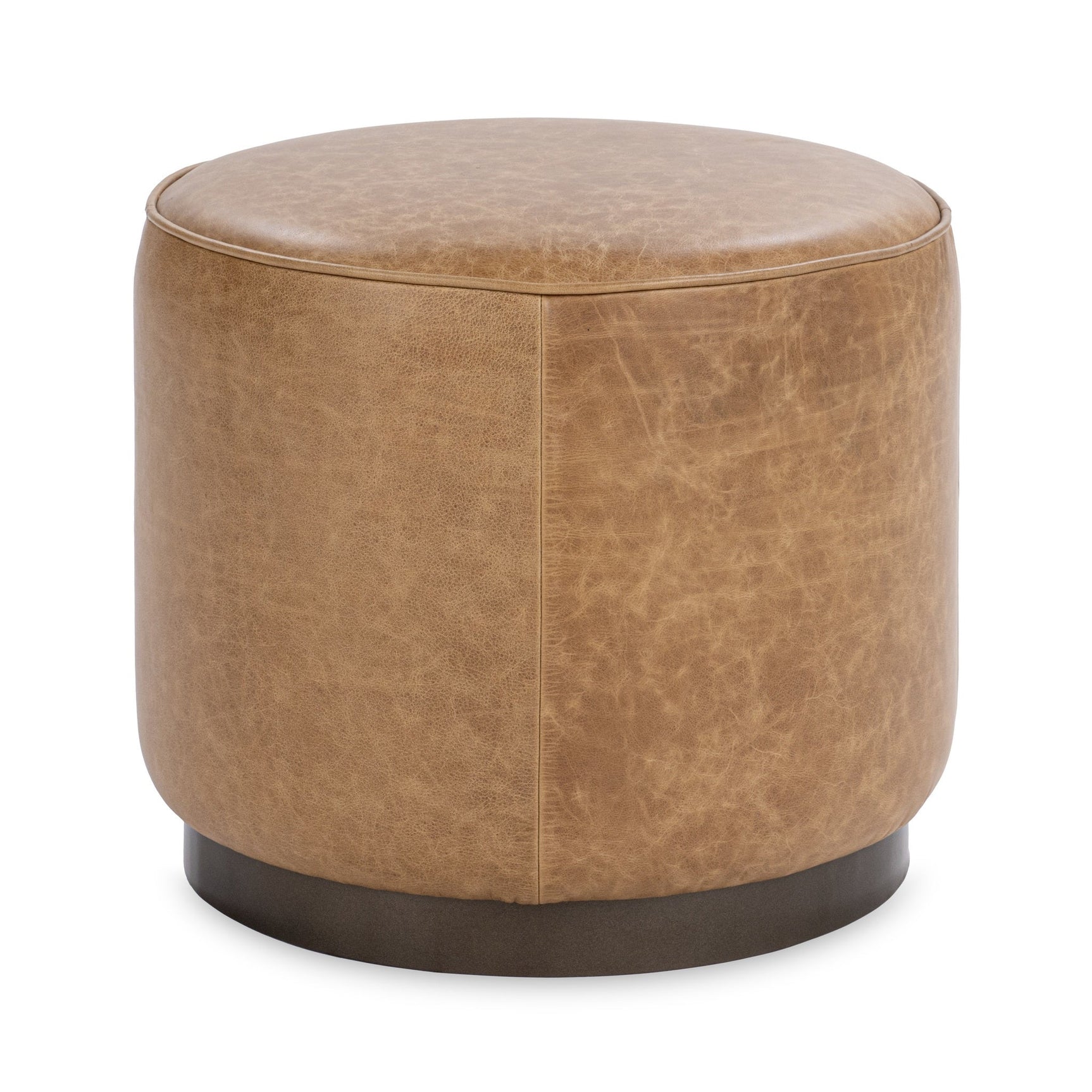 Clair Sedona Brown 20x20 Round Ottoman - Ornate Home