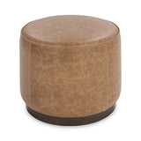 Clair Sedona Brown 20x20 Round Ottoman - Ornate Home