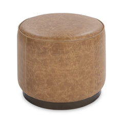 Clair Sedona Brown 20x20 Round Ottoman - Ornate Home