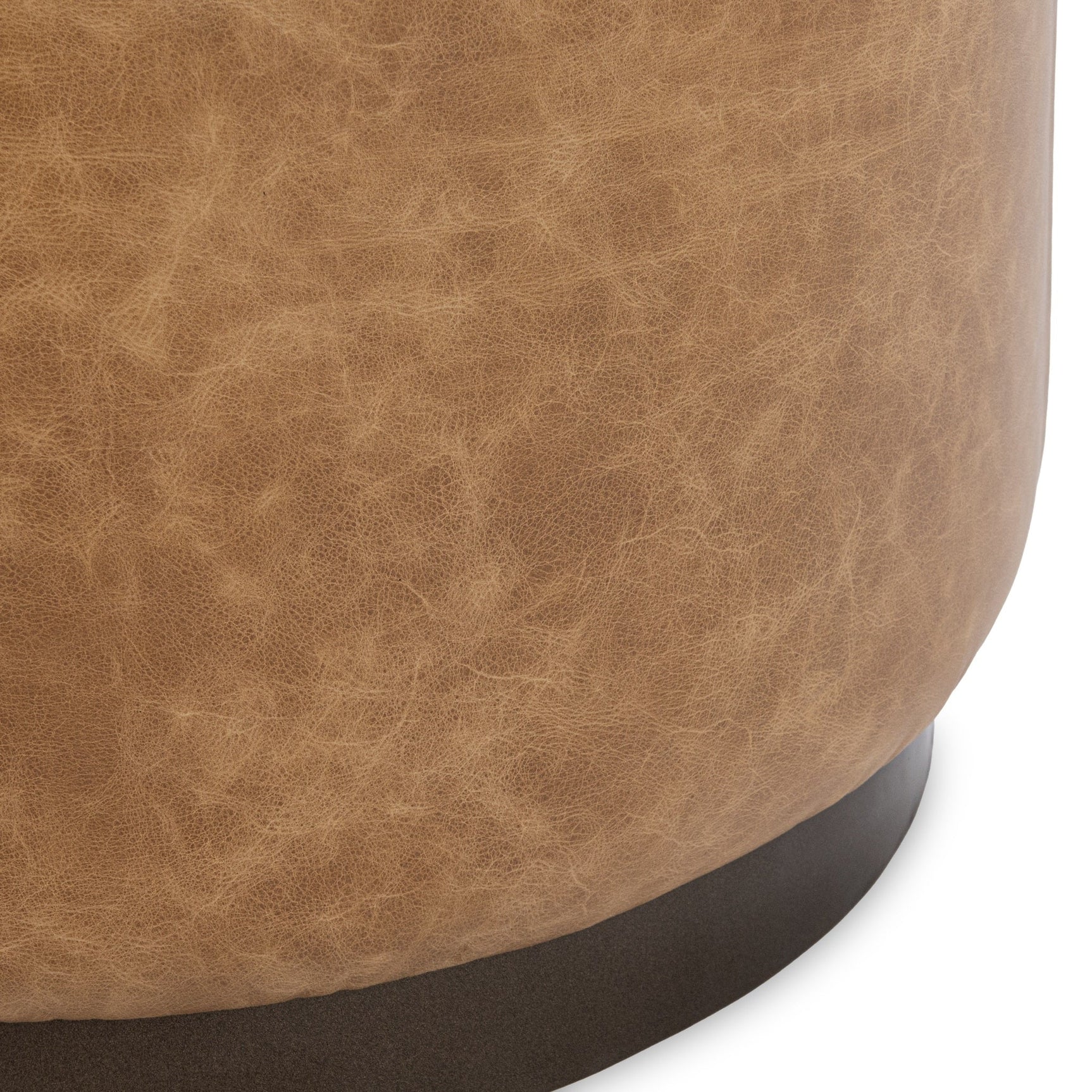 Clair Sedona Brown 20x20 Round Ottoman - Ornate Home