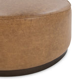 Clair Sedona Brown 40x40 Round Ottoman - Ornate Home