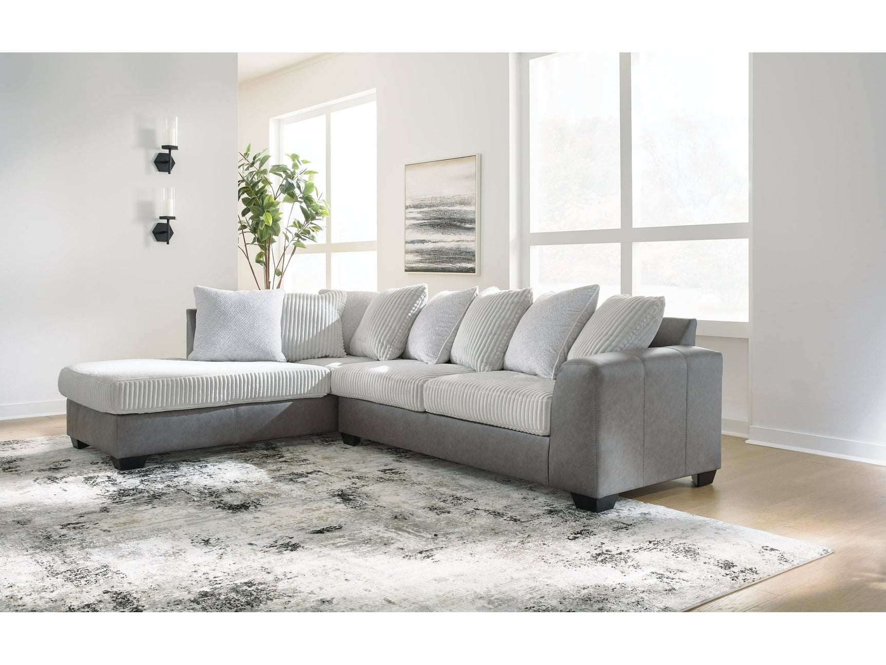 Clairette Court Alloy 2-Piece Sectional with LAF Chaise (Online Special Price) - Ornate Home