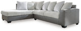 Clairette Court Alloy 2-Piece Sectional with LAF Chaise - Ornate Home