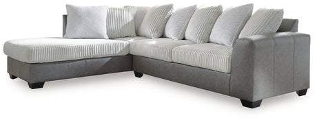 Clairette Court Alloy 2-Piece Sectional with LAF Chaise - Ornate Home