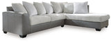 Clairette Court Alloy 2-Piece Sectional with RAF Chaise (Online Special Price) - Ornate Home