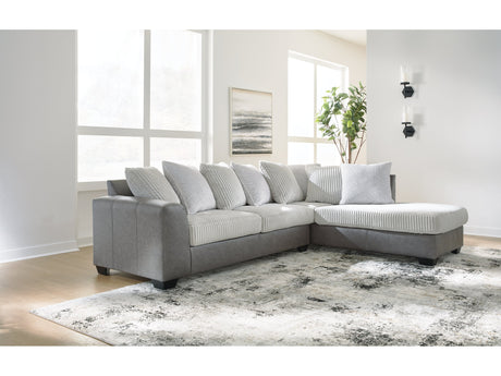 Clairette Court Alloy 2-Piece Sectional with RAF Chaise - Ornate Home