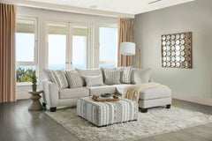 Clapham Beige/Ivory Ottoman - Ornate Home