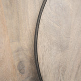 Clapp Light Brown/White/Silver Round Wood Metal Nesting Accent Tables (Set of 2) - Ornate Home