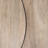 Clapp Light Brown/White/Silver Round Wood Metal Nesting Coffee Tables (Set of 2) - Ornate Home