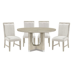 Clara Beige 5pc Bedroom Set - Ornate Home