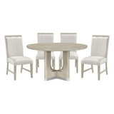 Clara Beige 5pc Dining Set - Ornate Home