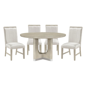 Clara Beige 5pc Dining Set - Ornate Home