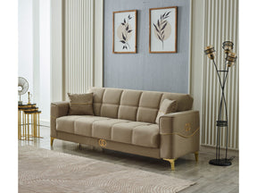 Clara Beige Convertible Sofa - Ornate Home