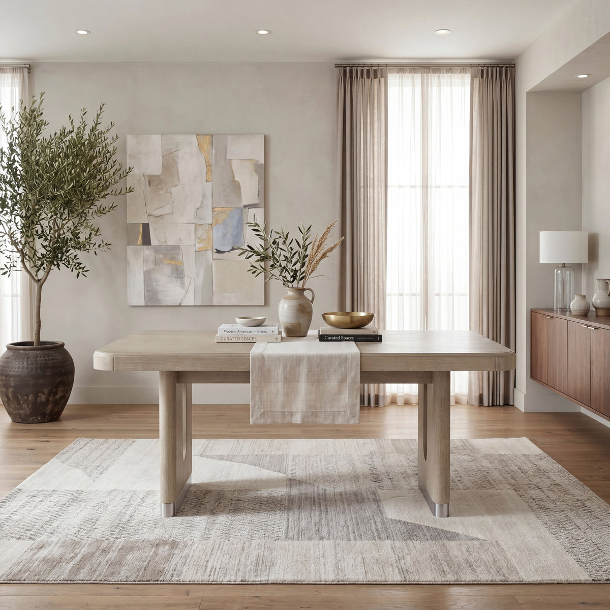 Clara Beige Dining Table - Ornate Home