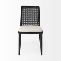 Clara Cream/Black Cane Back Dining Side Chair (Set of 2) - 69350 - Ornate Home