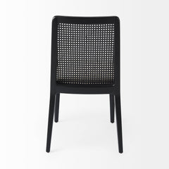 Clara Cream/Black Cane Back Dining Side Chair (Set of 2) - 69350 - Ornate Home
