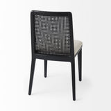 Clara Cream/Black Cane Back Dining Side Chair (Set of 2) - 69350 - Ornate Home