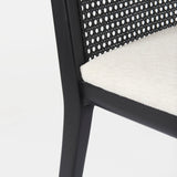 Clara Cream/Black Cane Back Dining Side Chair (Set of 2) - 69350 - Ornate Home