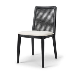 Clara Cream/Black Cane Back Dining Side Chair (Set of 2) - 69350V - Ornate Home