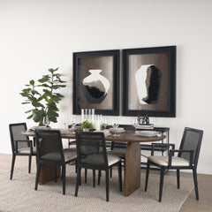 Clara Cream/Black Cane Back Dining Side Chair (Set of 2) - 69350V - Ornate Home