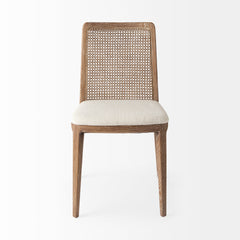 Clara Cream/Brown Cane Back Dining Side Chair (Set of 2) - 69349 - Ornate Home