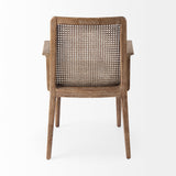 Clara Cream/Light Brown Cane Back Dining Side Chair - Ornate Home