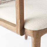 Clara Cream/Light Brown Cane Back Dining Side Chair - Ornate Home