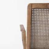 Clara Cream/Light Brown Cane Back Dining Side Chair - Ornate Home