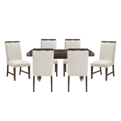 Clara Silver 7pc Dining Set