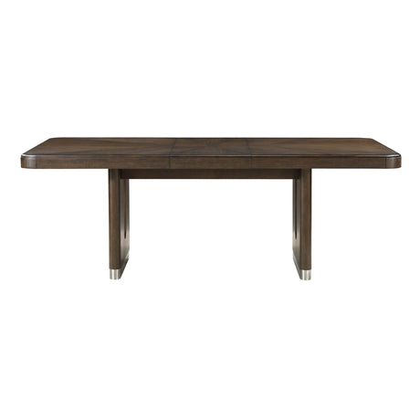 Clara Wire-Brushed Brown/Beige 5-Piece Dining Table Set - Ornate Home