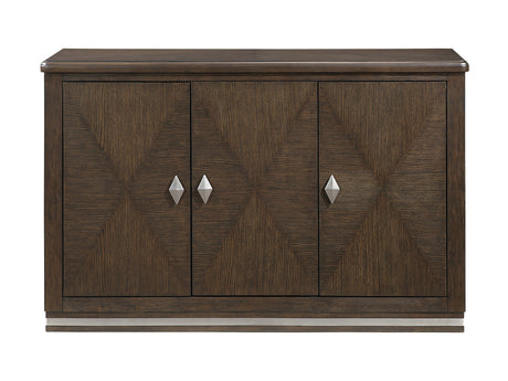 Clara Wire-Brushed Brown Server - Ornate Home