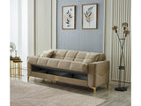 Clara Beige Convertible Sofa