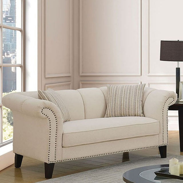 Clarabelle Beige Loveseat - Ornate Home