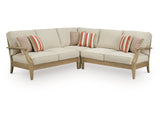 Clare View Beige 3-Piece Outdoor Sectional - Ornate Home