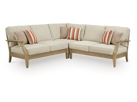 Clare View Beige 3-Piece Outdoor Sectional - Ornate Home