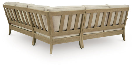 Clare View Beige 3-Piece Outdoor Sectional - Ornate Home