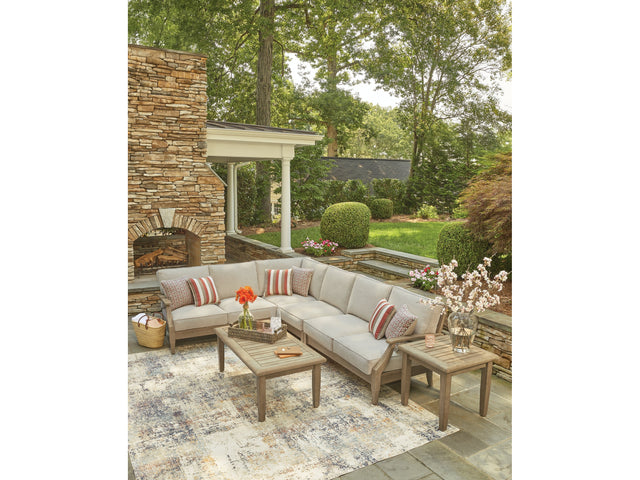 Clare View Beige 4-Piece Outdoor Sectional - Ornate Home