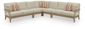 Clare View Beige 5-Piece Outdoor Sectional - Ornate Home