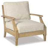 Clare View Beige Outdoor Sofa, Loveseat and Lounge Chair - Ornate Home